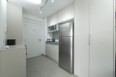 Cozinha de kitnet/studio para alugar com 1 quarto, 22m² em Santo Amaro, São Paulo