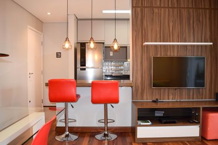 Sala de apartamento à venda com 1 quarto, 55m² em Jardim Analia Franco, São Paulo