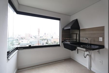 Varanda gourmet  de apartamento à venda com 3 quartos, 94m² em Campestre, Santo André
