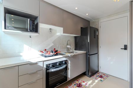 Cozinha de kitnet/studio para alugar com 1 quarto, 25m² em Campos Elíseos, São Paulo