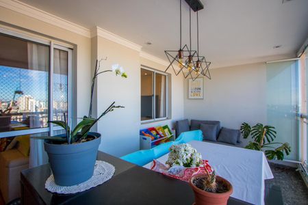 Varanda gourmet de apartamento à venda com 3 quartos, 115m² em Vila Valparaíso, Santo André