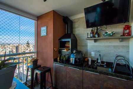 Varanda gourmet de apartamento à venda com 3 quartos, 115m² em Vila Valparaíso, Santo André