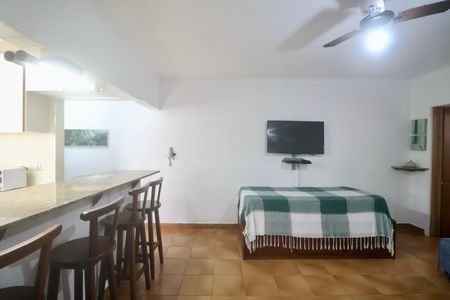 Sala de apartamento para alugar com 1 quarto, 47m² em Jardim Tres Marias, Guarujá