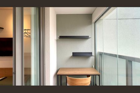 Studio à venda com 26m², 1 quarto e sem vagaVaranda