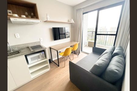 Sala de apartamento para alugar com 1 quarto, 27m² em Moema, São Paulo