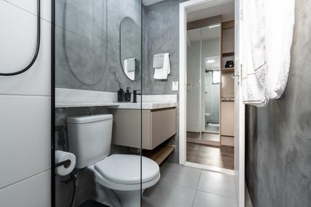 Studio para alugar com 30m², 1 quarto e sem vaga Studio para alugar com 30m², 1 quarto e sem vagaBanheiro