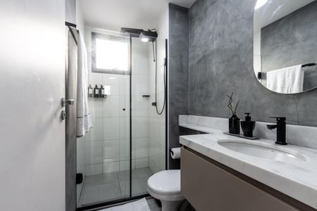 Studio para alugar com 30m², 1 quarto e sem vaga Studio para alugar com 30m², 1 quarto e sem vagaBanheiro