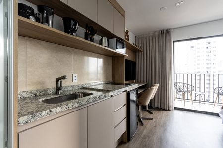 Studio para alugar com 30m², 1 quarto e sem vaga Studio para alugar com 30m², 1 quarto e sem vagaCozinha