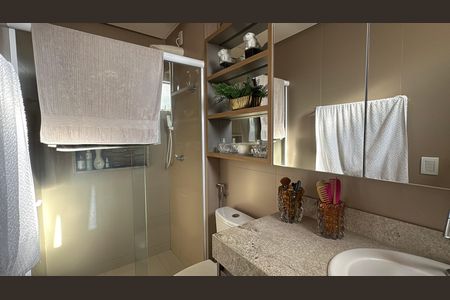Banheiro da suíte 1 de apartamento à venda com 4 quartos, 138m² em St. Bueno, Goiânia