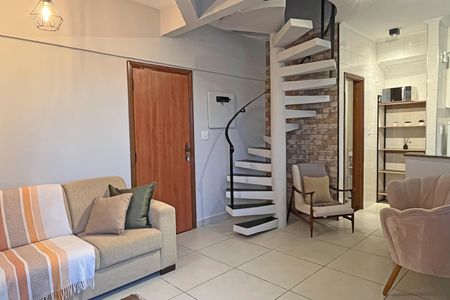 Sala de apartamento para alugar com 1 quarto, 90m² em Porto Ponta da Praia, Santos