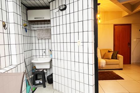 Sacada da Sala e Area de Serviço de apartamento para alugar com 1 quarto, 90m² em Porto Ponta da Praia, Santos