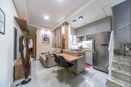 Sala de apartamento à venda com 2 quartos, 100m² em Vila Alice, Santo André