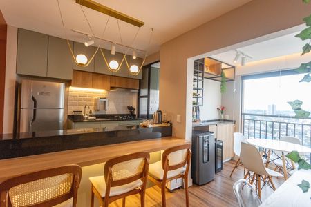 Sala  de apartamento à venda com 2 quartos, 51m² em Centro, Diadema