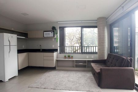 Studio - Sala de apartamento à venda com 1 quarto, 61m² em Auxiliadora, Porto Alegre