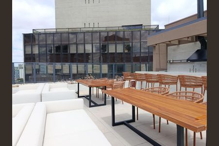 Studio para alugar com 28m², 1 quarto e sem vaga Studio para alugar com 28m², 1 quarto e sem vagaChurrasqueira rooftop