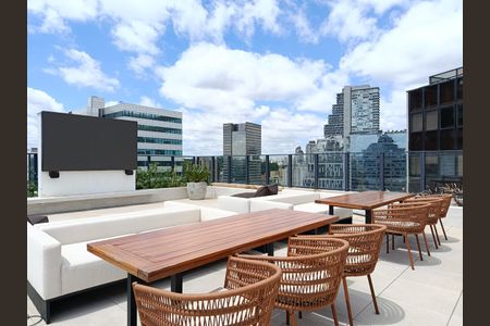 Studio para alugar com 28m², 1 quarto e sem vaga Studio para alugar com 28m², 1 quarto e sem vagaChurrasqueira rooftop