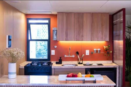 Cozinha de apartamento à venda com 1 quarto, 54m² em Bela Vista, São Paulo