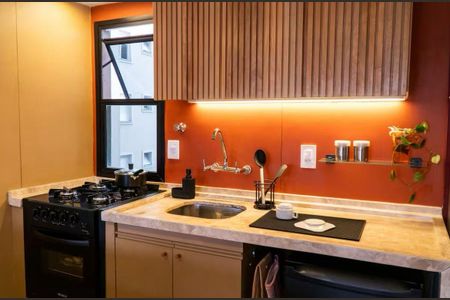 Cozinha de apartamento à venda com 1 quarto, 54m² em Bela Vista, São Paulo