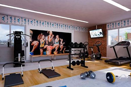 Apartamento para alugar com 42m², 1 quarto e 1 vaga Apartamento para alugar com 42m², 1 quarto e 1 vagaÁrea comum - Academia