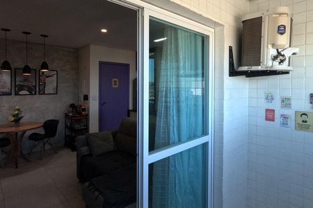Varanda da Sala de apartamento para alugar com 1 quarto, 42m² em Macuco, Santos