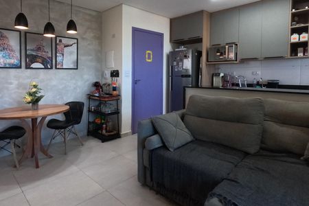 Sala de apartamento para alugar com 1 quarto, 42m² em Macuco, Santos
