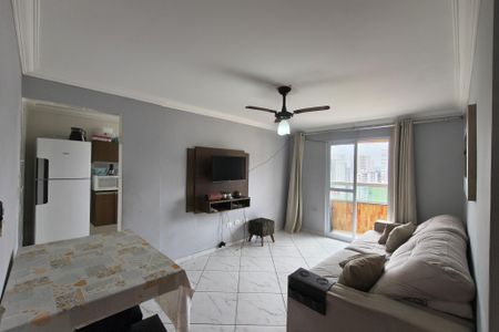 Sala de apartamento para alugar com 1 quarto, 63m² em Canto do Forte, Praia Grande