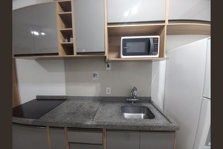 Cozinha de kitnet/studio para alugar com 1 quarto, 27m² em Centro Histórico de São Paulo, São Paulo