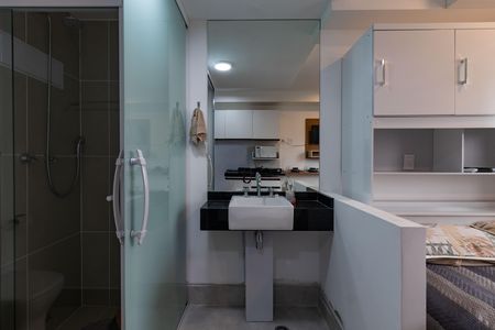 Studio para alugar com 20m², 1 quarto e sem vaga Studio para alugar com 20m², 1 quarto e sem vagaBanheiro