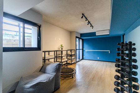 Studio para alugar com 25m², 1 quarto e sem vaga Studio para alugar com 25m², 1 quarto e sem vagaAcademia