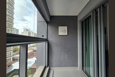 Varanda da Sala de apartamento para alugar com 1 quarto, 49m² em Indianópolis, São Paulo
