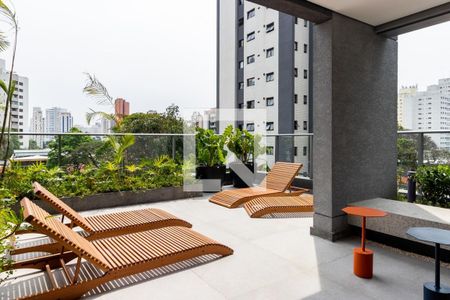 Área comum - Piscina de apartamento para alugar com 1 quarto, 49m² em Indianópolis, São Paulo