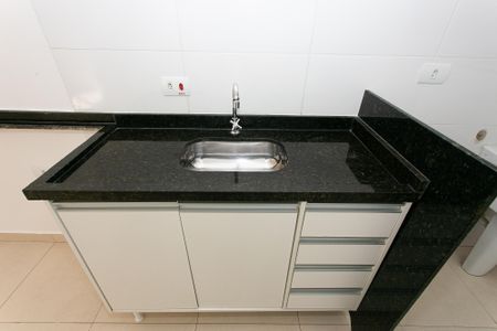 Cozinha de apartamento para alugar com 1 quarto, 27m² em Chácara Santo Antônio (zona Leste), São Paulo