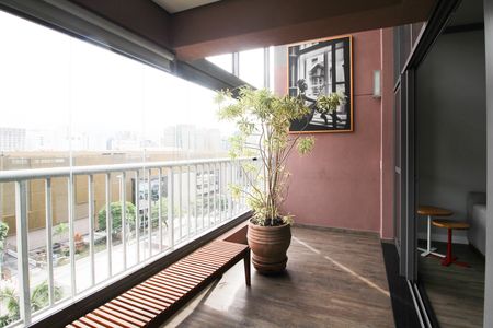 Varanda da Sala de apartamento à venda com 1 quarto, 69m² em Moema, São Paulo