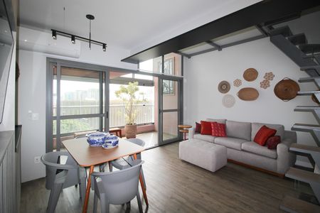 Sala de apartamento à venda com 1 quarto, 69m² em Moema, São Paulo