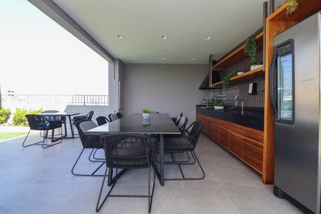 Área comum - Churrasqueira de kitnet/studio para alugar com 1 quarto, 24m² em Pinheiros, São Paulo