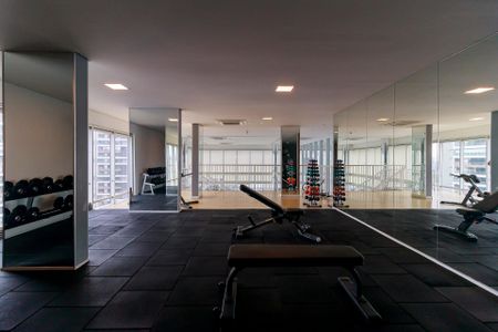 Apartamento para alugar com 34m², 1 quarto e 1 vaga Apartamento para alugar com 34m², 1 quarto e 1 vagaAcademia
