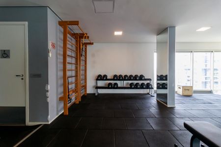 Apartamento para alugar com 34m², 1 quarto e 1 vaga Apartamento para alugar com 34m², 1 quarto e 1 vagaAcademia