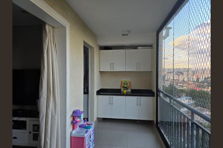 Varanda de apartamento à venda com 3 quartos, 79m² em Chácara Agrindus, Taboão da Serra
