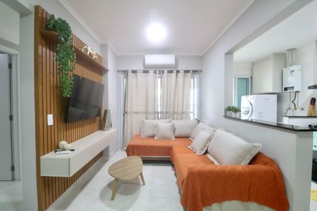 Sala de apartamento para alugar com 3 quartos, 89m² em Vila Alzira, Guarujá