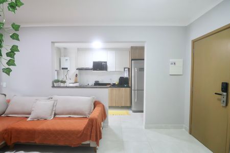 Sala de apartamento para alugar com 3 quartos, 89m² em Vila Alzira, Guarujá