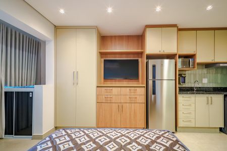 Studio para alugar com 26m², 1 quarto e sem vaga Studio para alugar com 26m², 1 quarto e sem vagaSala/Quarto