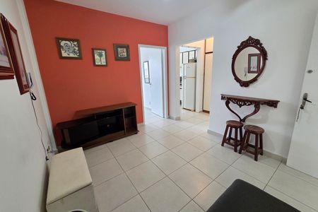 Sala de apartamento para alugar com 1 quarto, 50m² em Boqueirão, Praia Grande