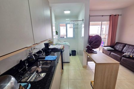 Cozinha de apartamento para alugar com 1 quarto, 45m² em Aviação, Praia Grande