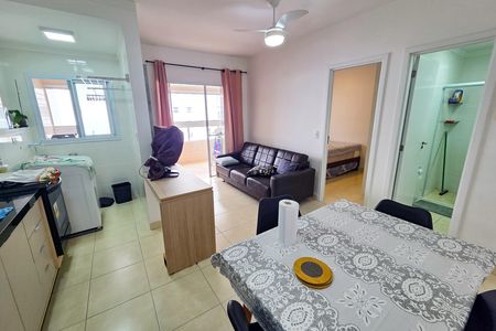 Sala de apartamento para alugar com 1 quarto, 45m² em Aviação, Praia Grande