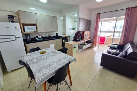 Sala de apartamento para alugar com 1 quarto, 45m² em Aviação, Praia Grande