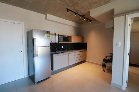 Sala/cozinha  de apartamento para alugar com 1 quarto, 44m² em Jardim Antartica, Ribeirão Preto