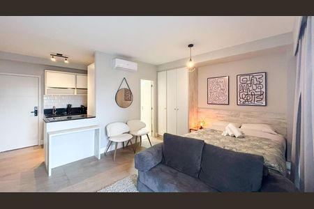 Sala - Quarto de kitnet/studio para alugar com 1 quarto, 41m² em Cidade Monções, São Paulo