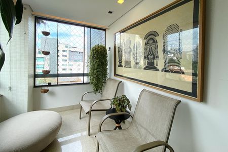 Varanda da Sala de apartamento à venda com 4 quartos, 358m² em Cruzeiro, Belo Horizonte