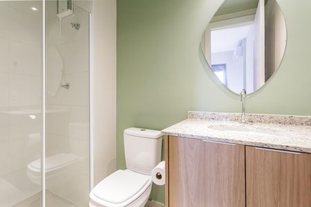 Apartamento para alugar com 30m², 1 quarto e sem vaga Apartamento para alugar com 30m², 1 quarto e sem vagaBanheiro da Suíte