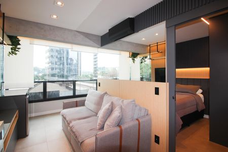 Sala de apartamento para alugar com 1 quarto, 33m² em Vila Olímpia, São Paulo